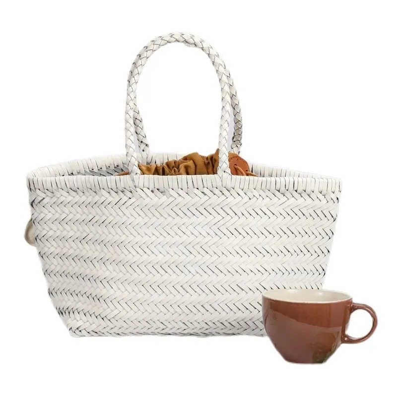 Zephyra | Handwoven Straw & Leather Tote Bag